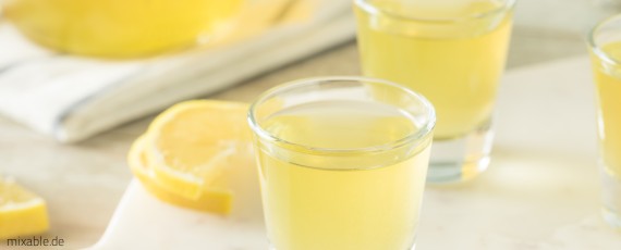 Limoncello in a shot glass