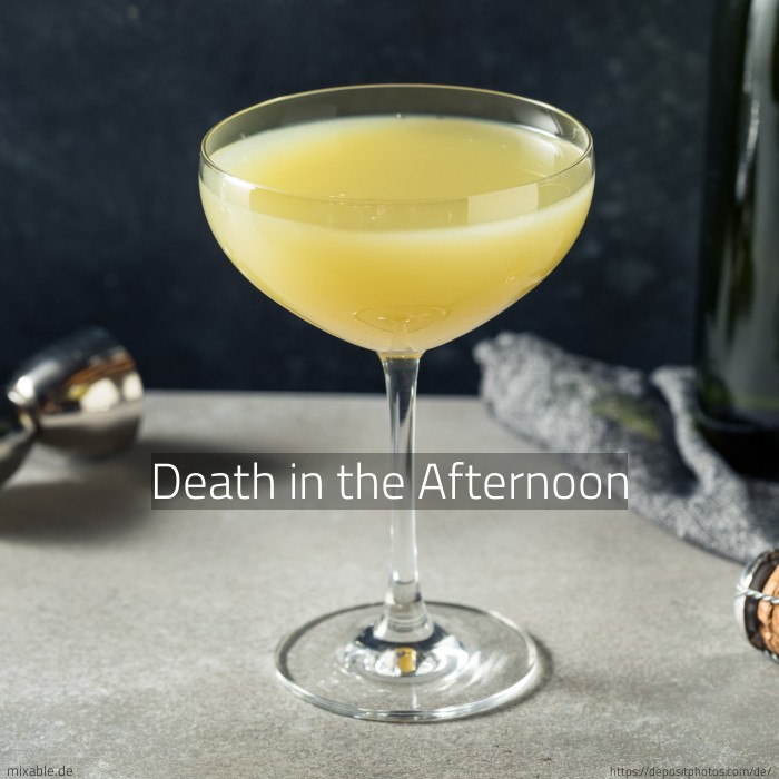 Recipe: Death in the Afternoon, Cocktails & Drinks | mixable.app