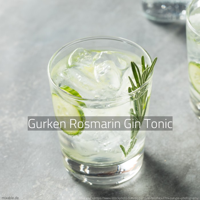 Recipe: Cucumber Rosemary Gin Tonic, Cocktails & Drinks | mixable.app