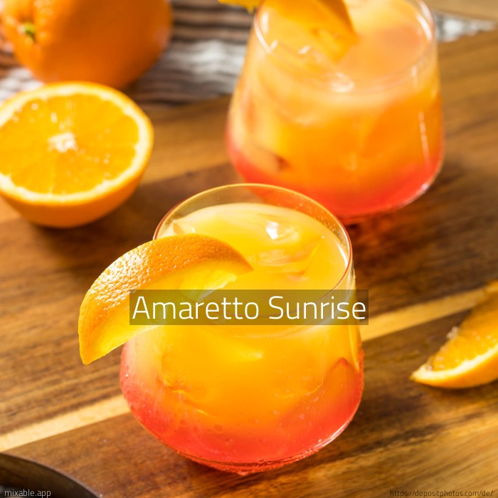Recipe: Amaretto Sunrise, Cocktails & Drinks | mixable.app