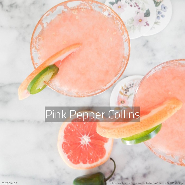 Recipe: Pink Pepper Collins, Cocktails & Drinks | mixable.app