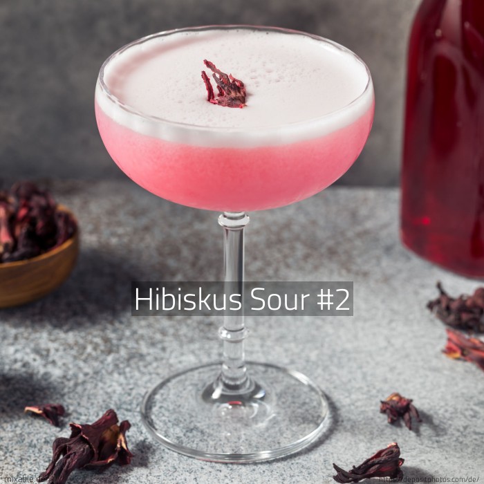 Recipe: Hibiskus Sour #2, Cocktails & Drinks | mixable.app