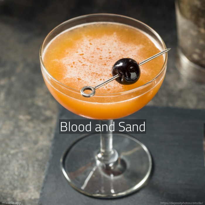Recipe: Blood and Sand, Cocktails &amp; Drinks | mixable.app