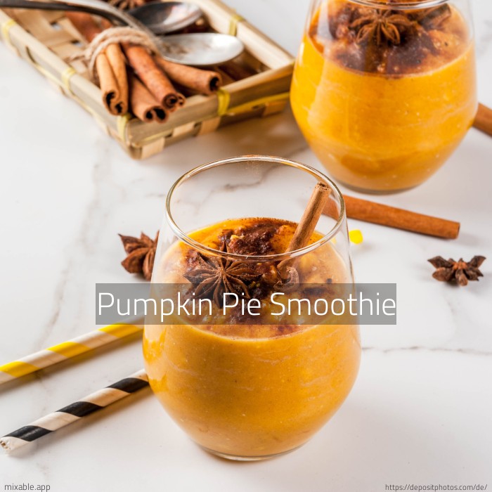 Recipe: Pumpkin Pie Smoothie, Cocktails & Drinks | mixable.app