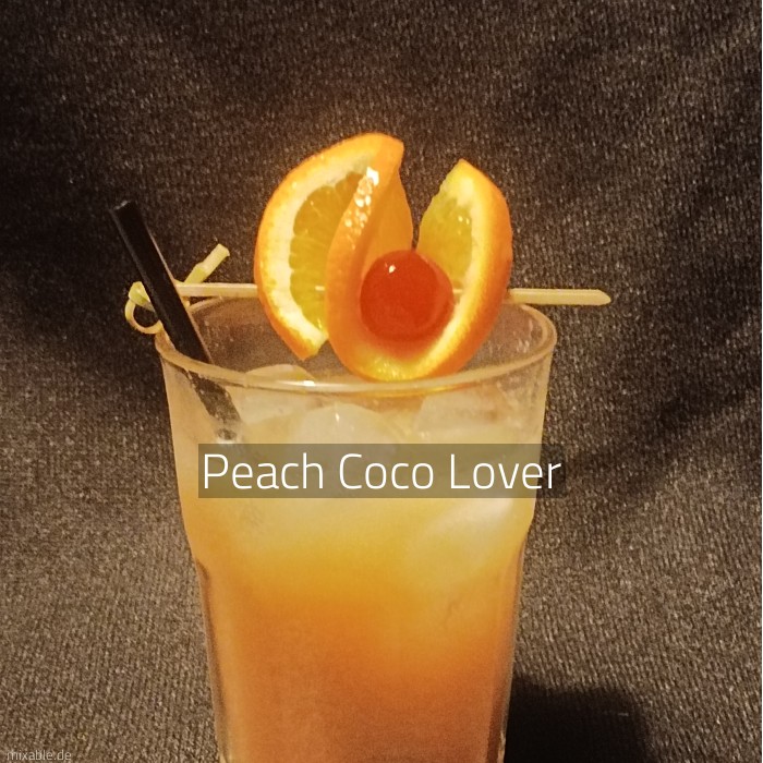 Recipe: Peach Coco Lover, Cocktails & Drinks | mixable.app