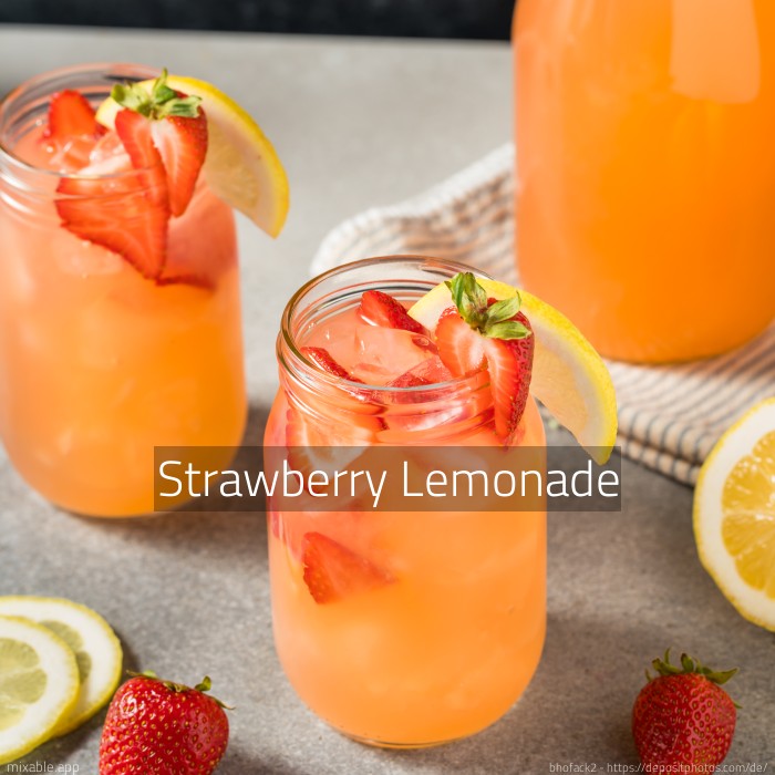 Recipe: Strawberry Lemonade, Cocktails & Drinks | mixable.app