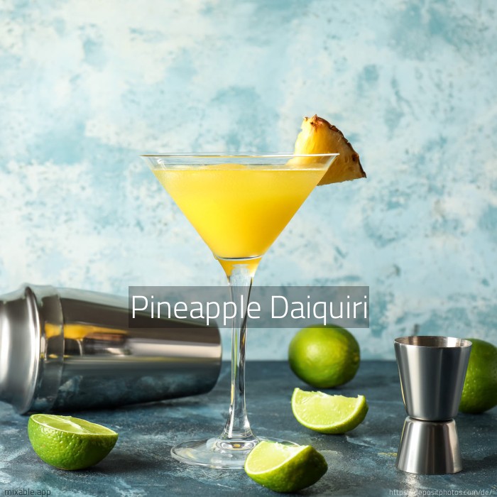 Recipe: Pineapple Daiquiri, Cocktails & Drinks | mixable.app